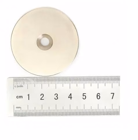Iman Neodimio De 50x5 Mm Agujero De 6mm N52 fuerte
