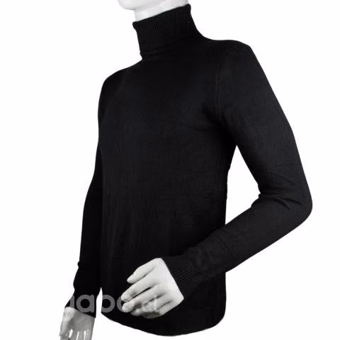 Sweater Negro New Hilo Fino Cuello Alto M-L-XL-XXL