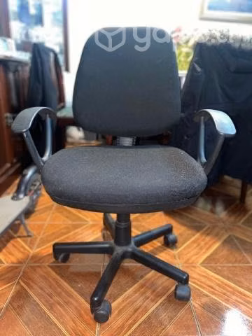 Silla de escritorio con brazos Negra - Imagen 2