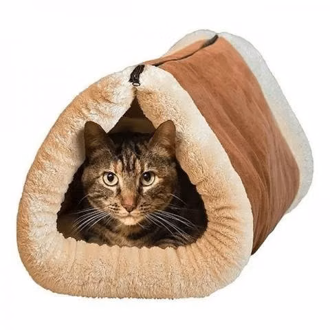 Cama Túnel Polar Para Gatos 2 En 1 Mascotas