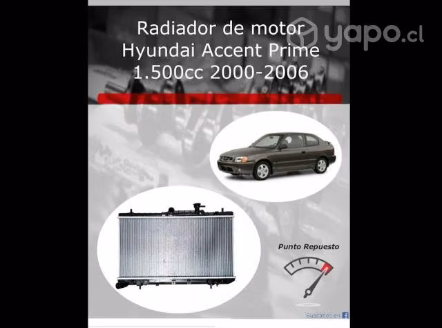Radiador Hyundai Accent Prime 1500 - Imagen 2