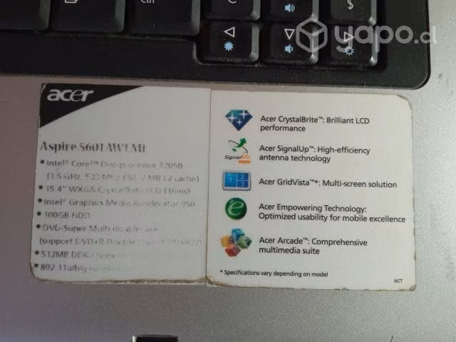 Notebook Acer para Repuestos
