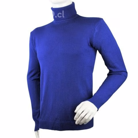 Sweater Azul New Hilo Fino Cuello Alto M-L-XL-XXL