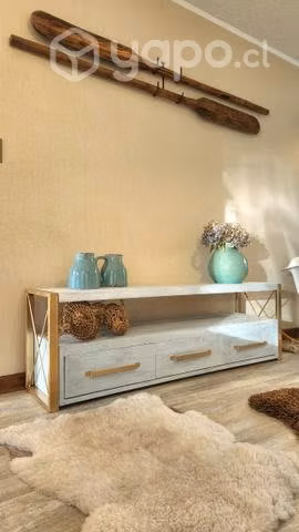 Tv Rack 3 puertas blanco