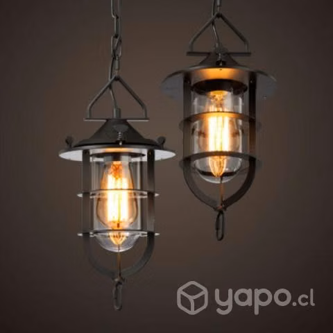 Lámpara Colgante Retro Vintage Negro E27