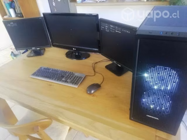 Computador estacionario gpu, 8 núcleos, 3pantallas