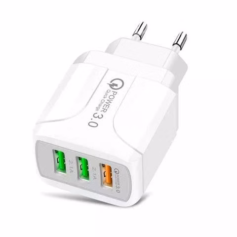 Cargador rápido triple USB carga rápida