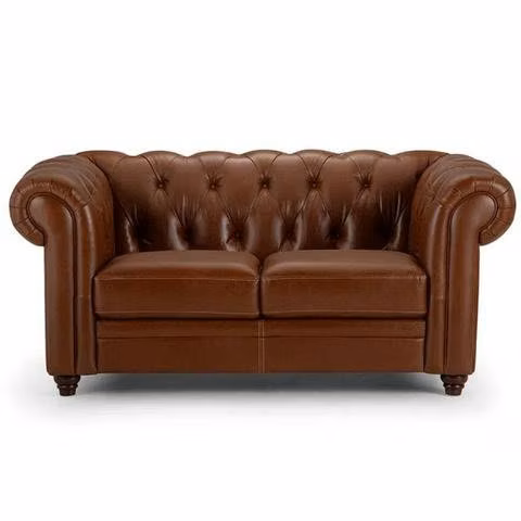 Sofá Rosen Chesterfield de 2 cuerpos cuero