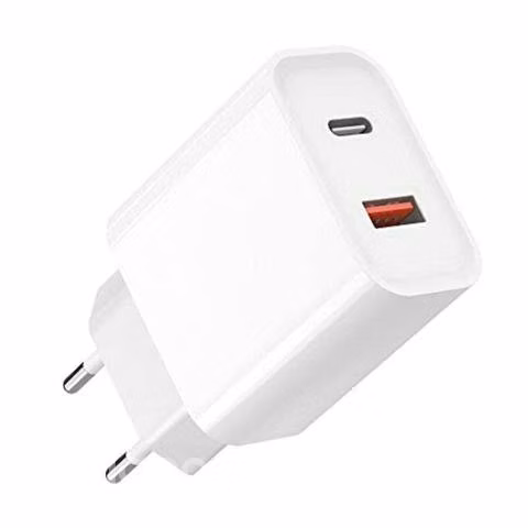 Cargador USB con USB C rápido de 20w doble USB