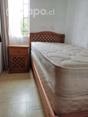 Cama de 1 plaza + velador rusticos - Imagen 2