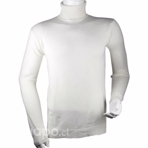 Sweater Blanco New Hilo Fino Alto M-L-XL-XXL