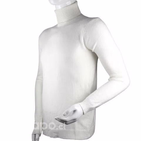 Sweater Blanco New Hilo Fino Alto M-L-XL-XXL