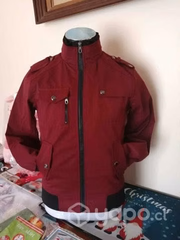 Chaqueta burdeo forrada