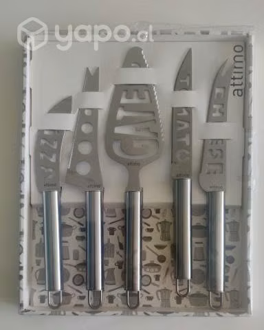 Set de 5 cuchillos de acero inoxidable NUEVO