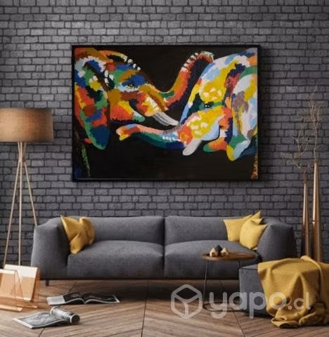 Cuadro pintado al óleo, medidas 100x70 cm