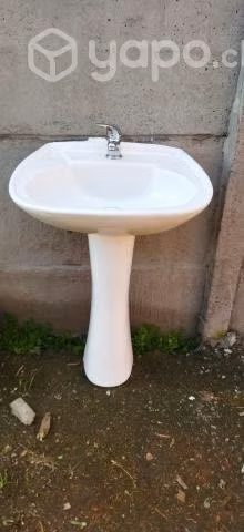 Lavamano pedestal y llave