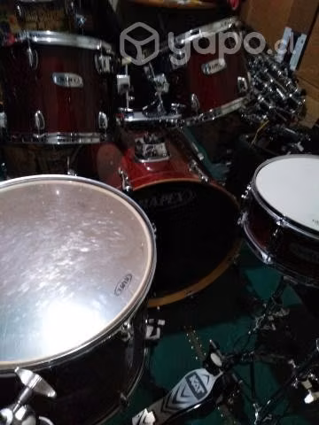 Bateria mapex vx con atriles y pedal impecable - Imagen 2