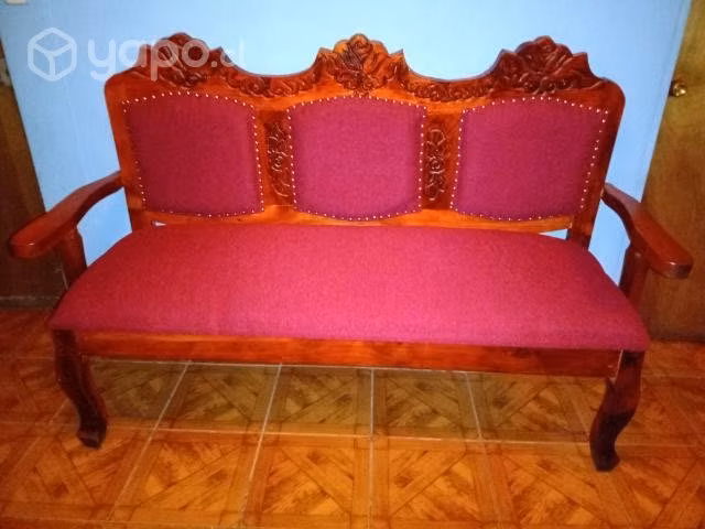 Sillones color rojo,madera