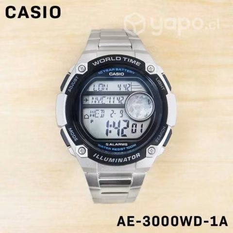 Reloj casio ae3000wd-1 world time nuevos - Imagen 2