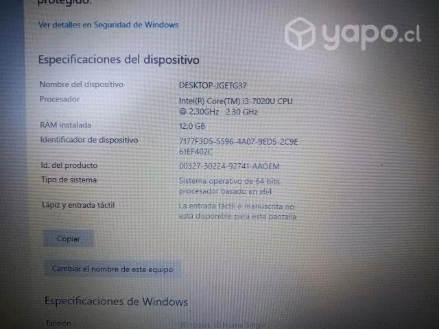 Lenovo I3 de 7° generacion - Imagen 5