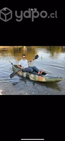 Espectacular KAYAK de pesca con timón y accesorios