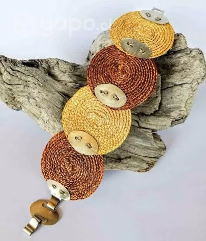 Pulsera Teatina(Fibra Vegetal Trenzada Y Cocida