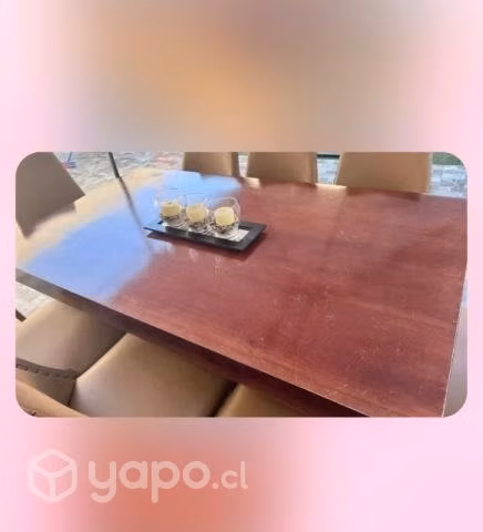 Juego de mesa 8 puesto de madera