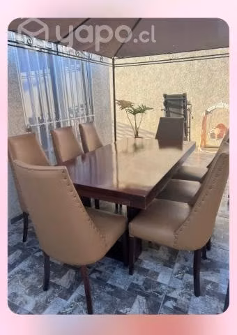 Juego de mesa 8 puesto de madera