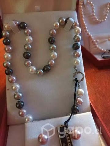 Hermosas perlas con aros 45000