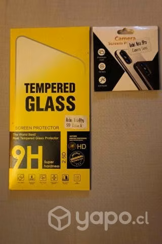 Mica vidrio temp. + Mica camara Redmi note 9 pro