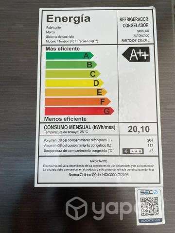 Samsung bottom mount de 376 l como NUEVO - Imagen 2