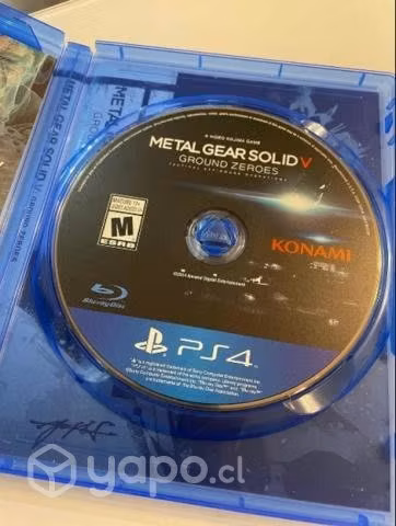 Juego Metal Gear Solid V Zeroes Ps4 físico