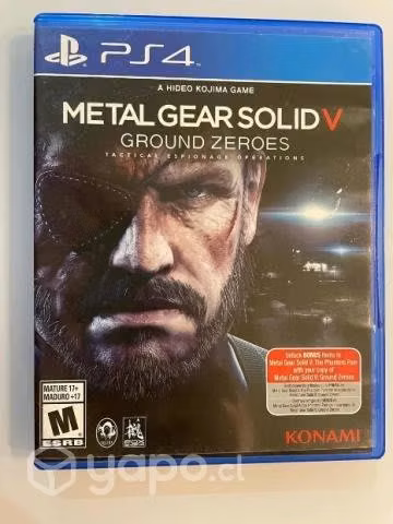Juego Metal Gear Solid V Zeroes Ps4 físico