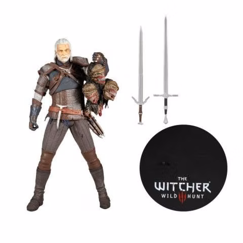 Mcfarlane the witcher 3 geralt of rivia; statue