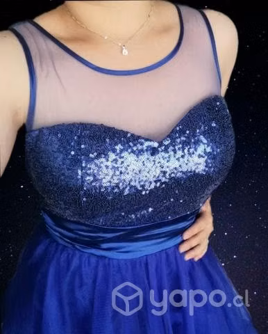 Lindo vestido de fiesta azul