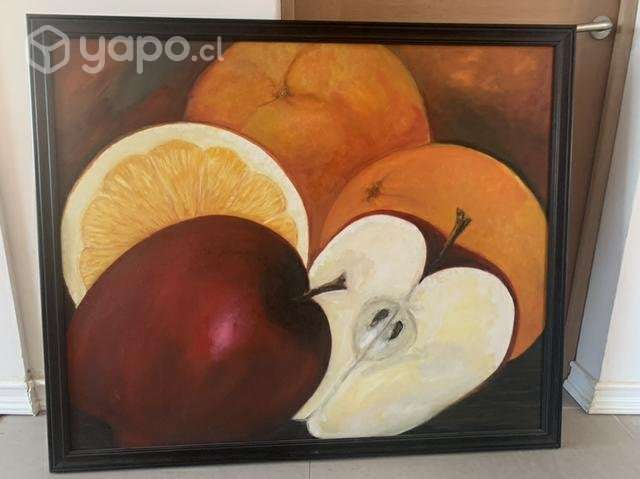 Cuadro frutas en oleo y enmarcado - Imagen 3
