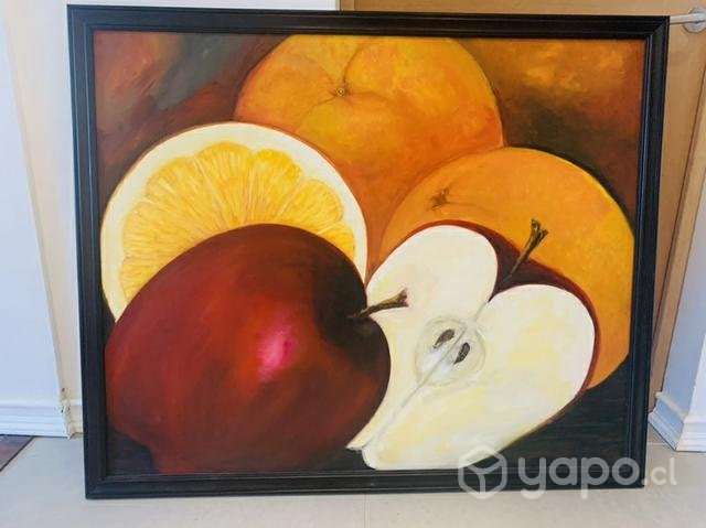 Cuadro frutas en oleo y enmarcado - Imagen 2