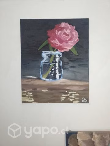 Pintura de Flor abstracta (40x50 cm)
