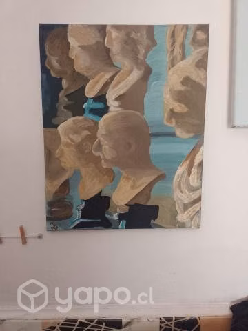 Pintura de esculturas abstractas - óleo (40x50 cm)