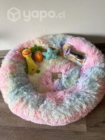 Cama y juguetes para gato