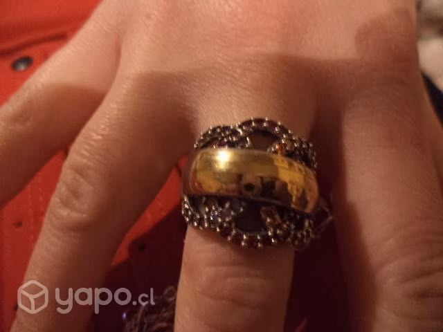 Anillos plata con oro - Imagen 2
