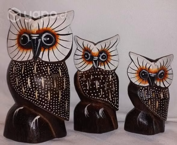 Set trio Búho 15,12 y 10 cm.