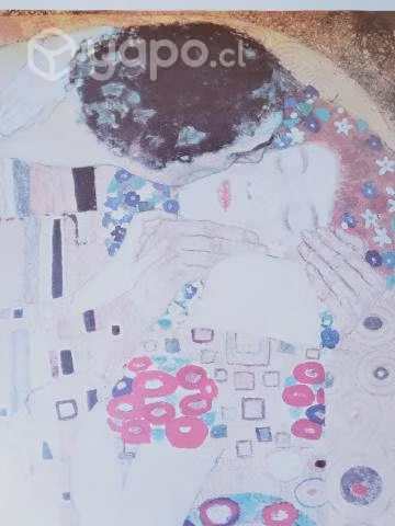 Cuadro El beso de Klimt, marco pino Oregon - Imagen 3