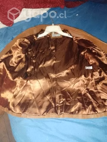 Chaqueta de cuero color broun - Imagen 4