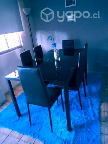 Comedor negro 6 sillas