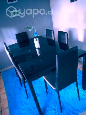 Comedor negro 6 sillas