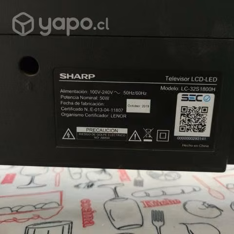 Televisor de 32 pulgadas LED SHARP 32& CARACTER(34