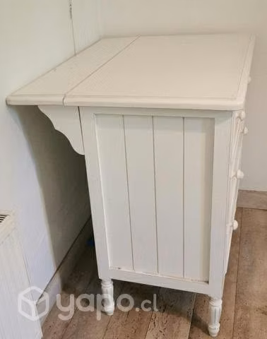Mudador de madera blanco marca bambollna - Imagen 2