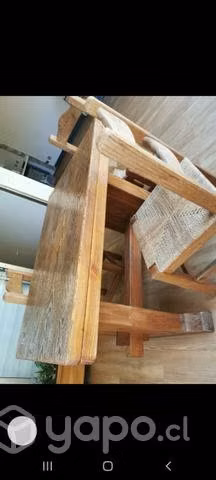 Comedor de madera nativa 6 sillas