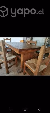Comedor de madera nativa 6 sillas